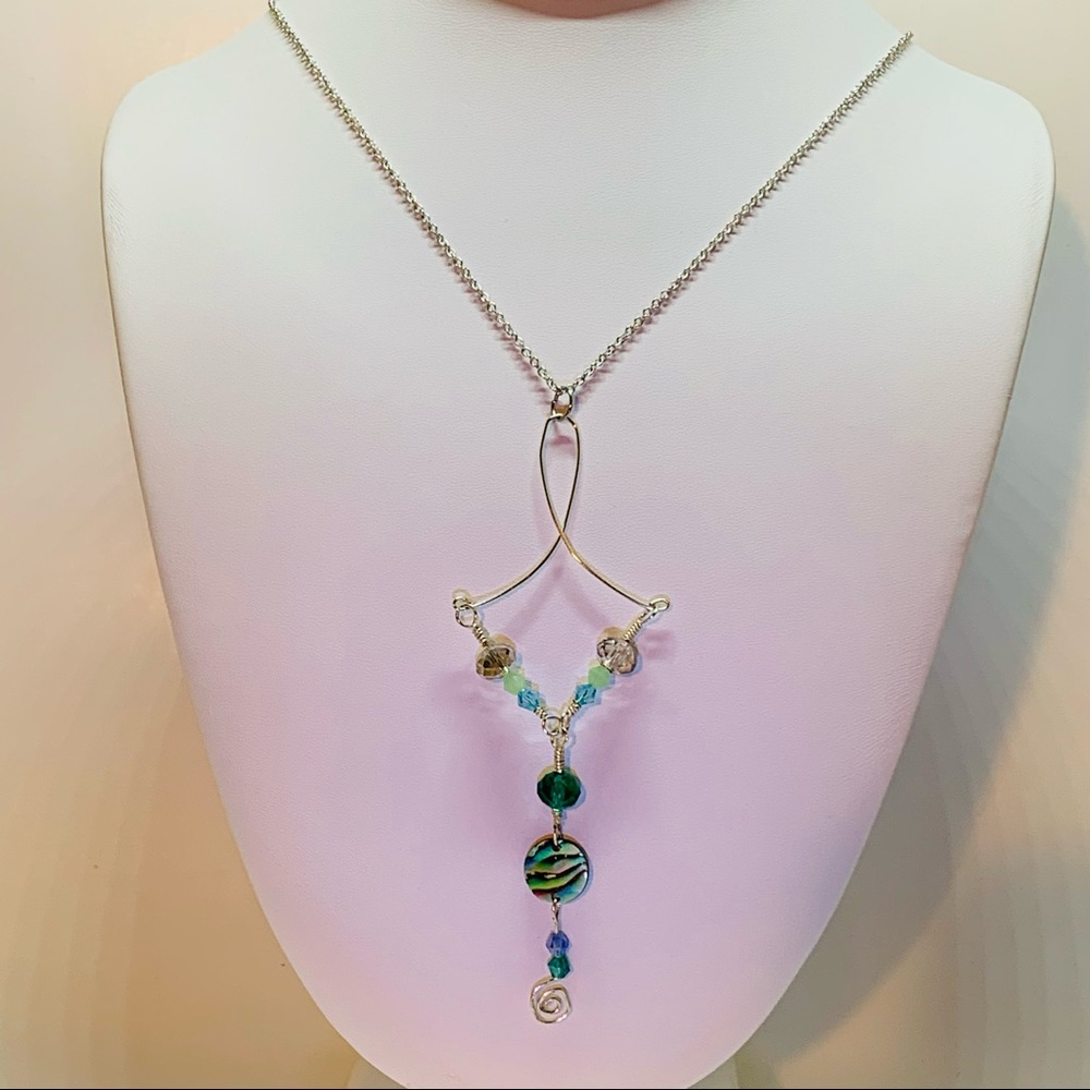 Handcrafted Wire Wrapped Abalone Necklace